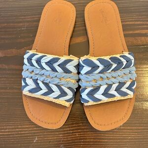 Universal Thread Braided Navy and Light Blue Sandals